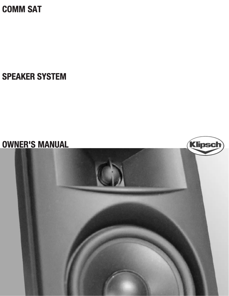 Image de la première page du manuel de l'appareil Comm Sat