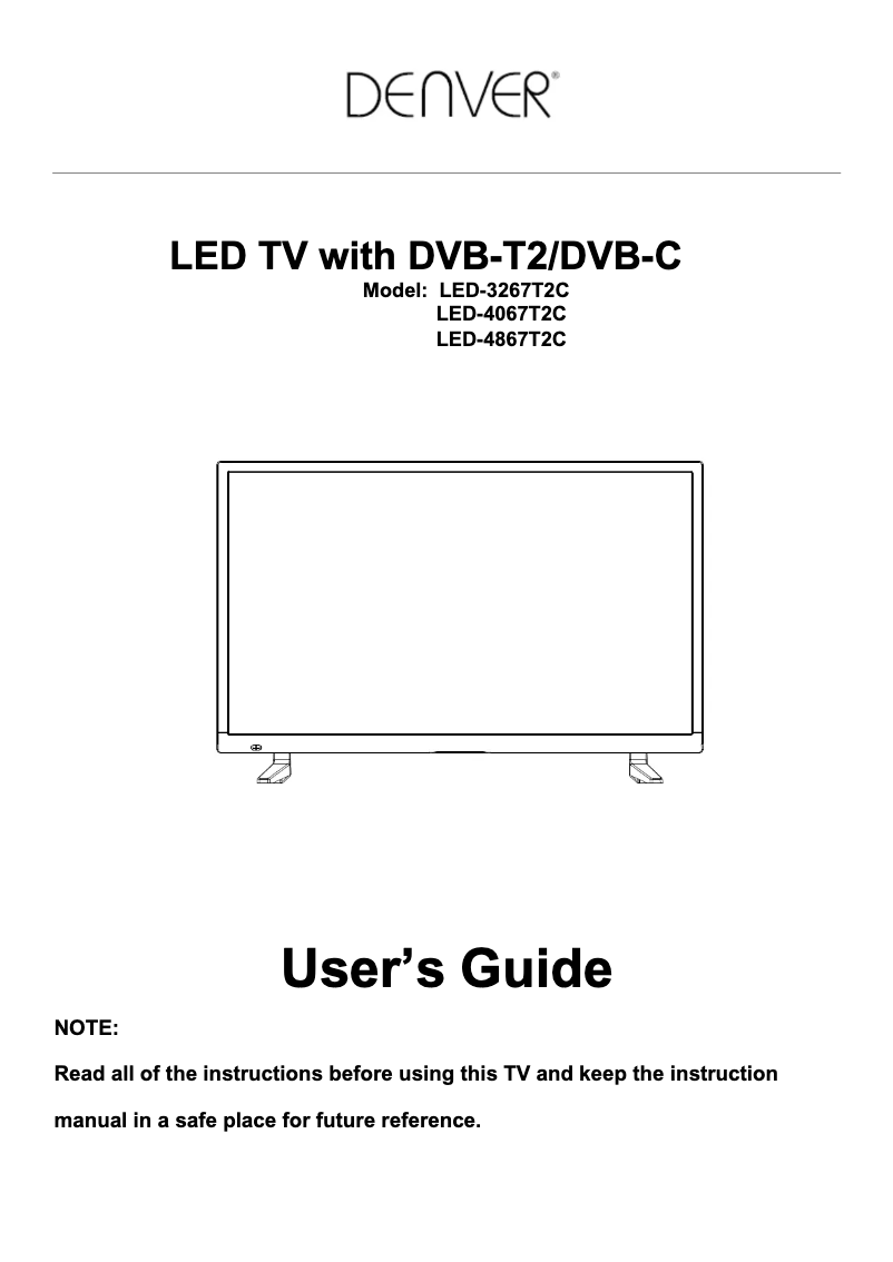 Imagen de la primera página del manual del dispositivo LED-3267T2CS
