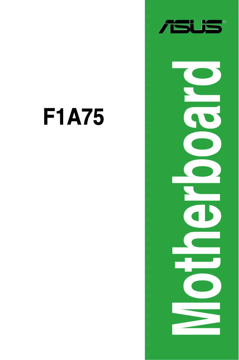 Image de la première page du manuel de l'appareil F1A75