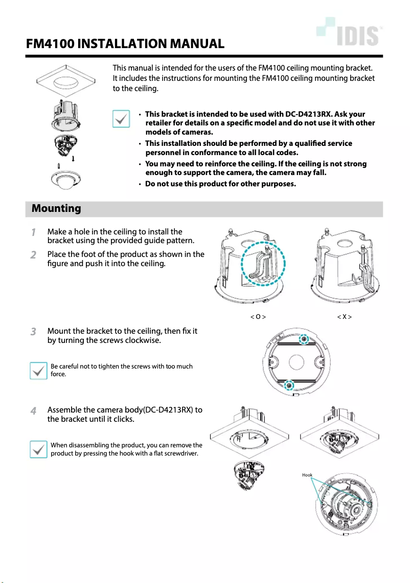 Page 1 de la notice Manuel utilisateur IDIS DA-FM4100
