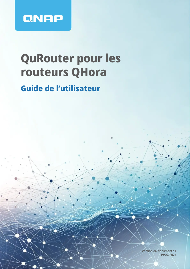 Page 1 de la notice Manuel utilisateur QNAP QHora-321