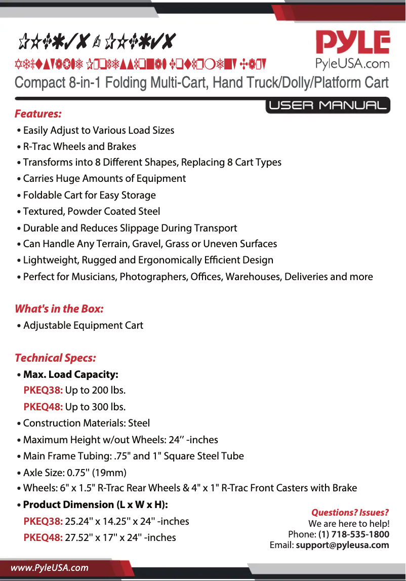 Page 1 de la notice Manuel utilisateur Pyle PKEQ38