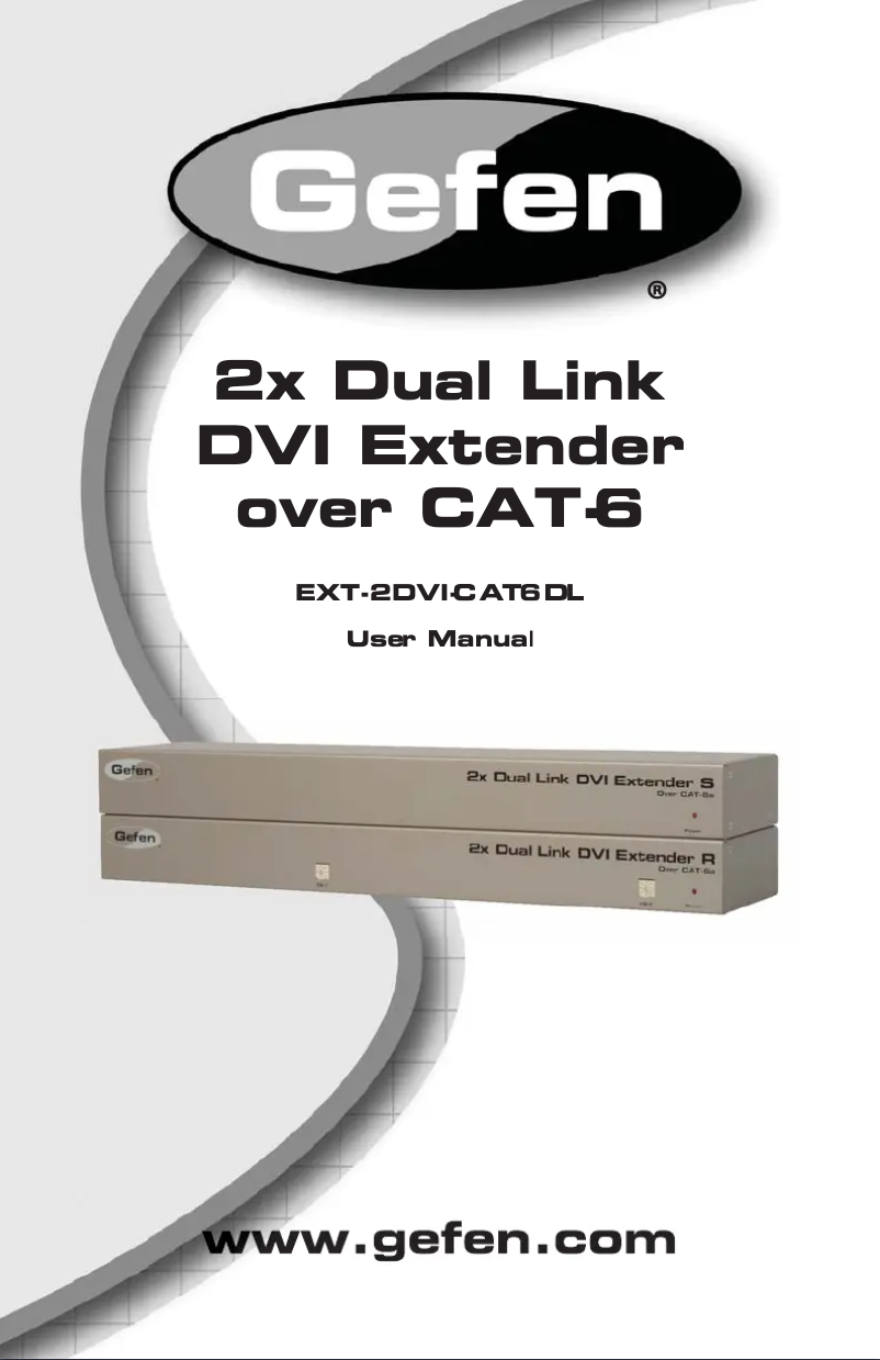Image de la première page du manuel de l'appareil EXT-2DVI-CAT6DL