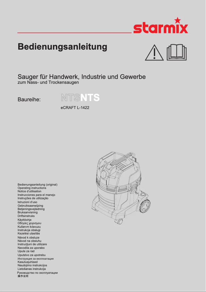 Page 1 de la notice Manuel utilisateur Starmix eCraft PL 1422