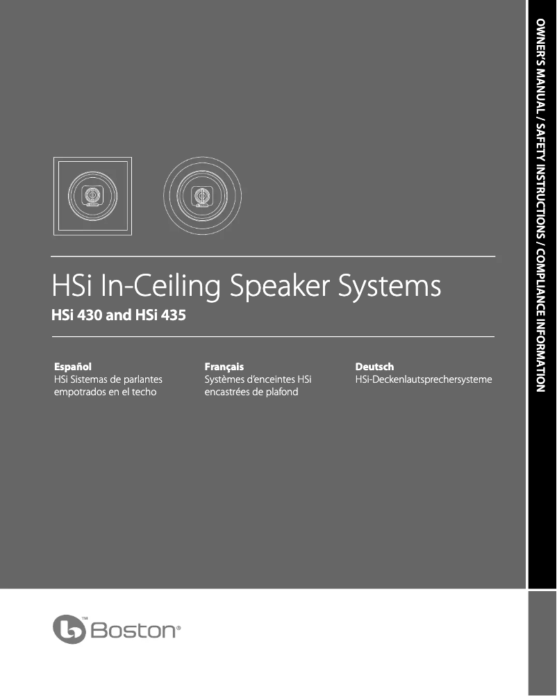 Imagen de la primera página del manual del dispositivo HSi 430