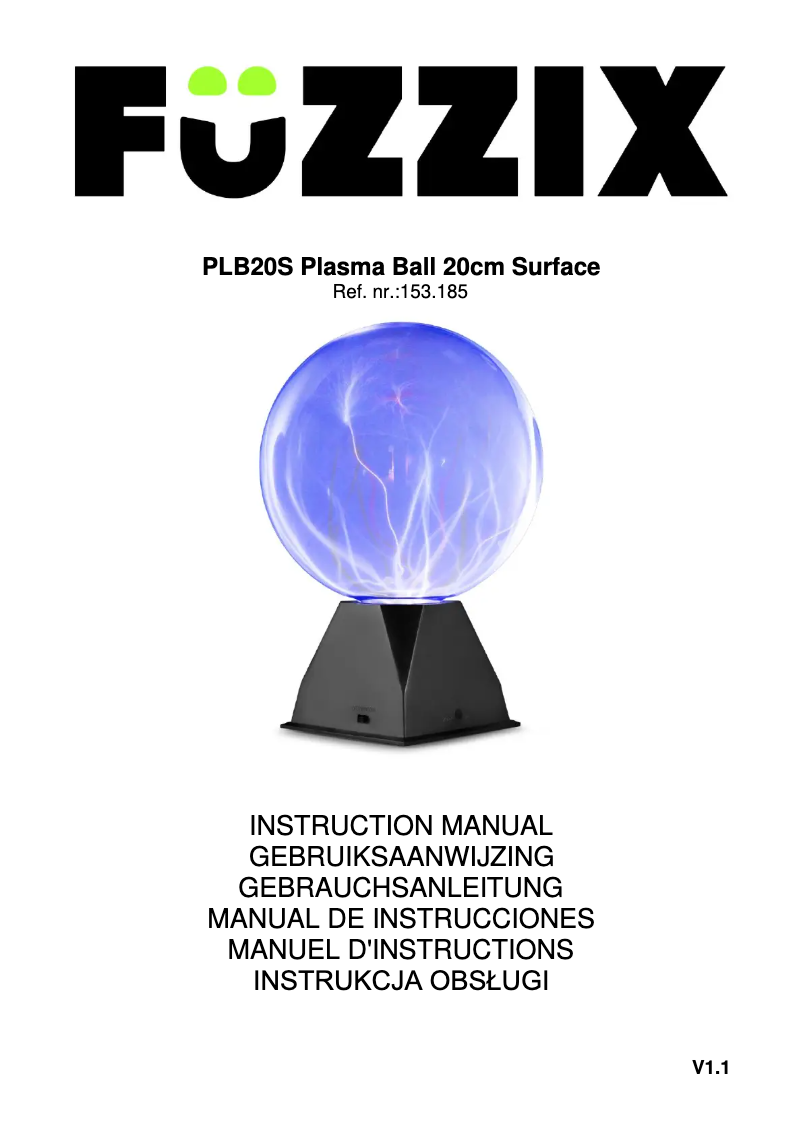 Imagen de la primera página del manual del dispositivo PLB20S