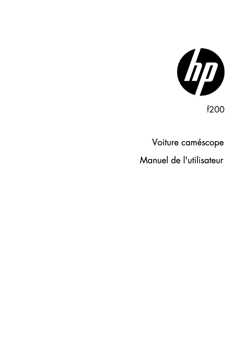 Page n°1 - Manuel utilisateur HP F200