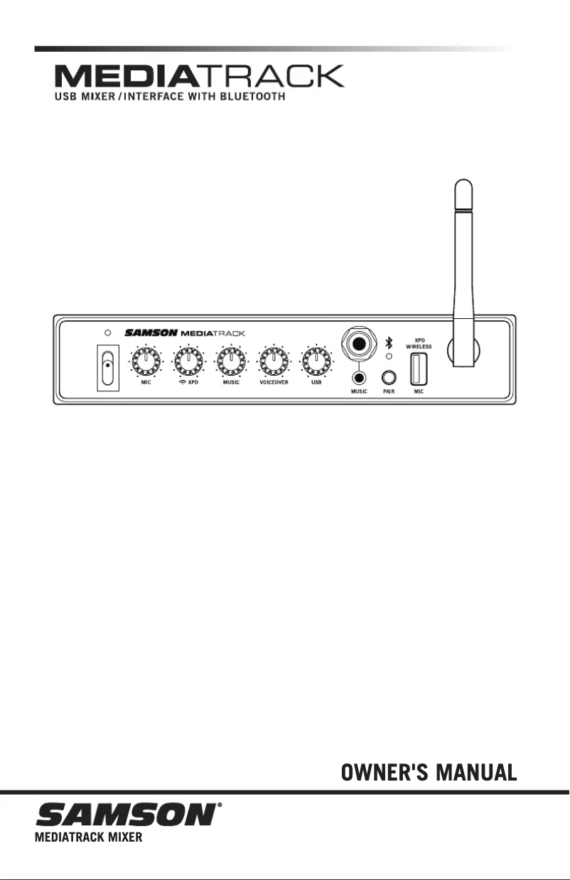 Page 1 de la notice Manuel utilisateur Samson MediaTrack