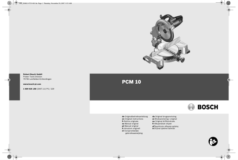 Página 1 del manual Manual de usuario Bosch 0 603 B01 000