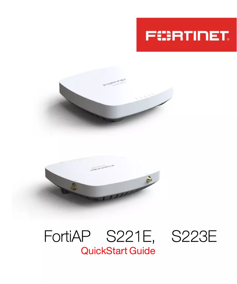 Página 1 del manual Manual de usuario Fortinet FortiAP S223E