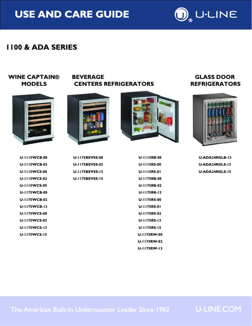 Image de la première page du manuel de l'appareil U-1175RB-00