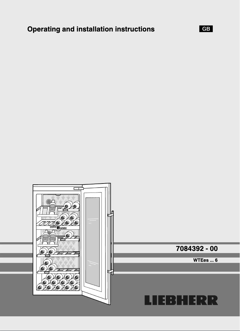 Image de la première page du manuel de l'appareil WTEes 2053 Vinidor