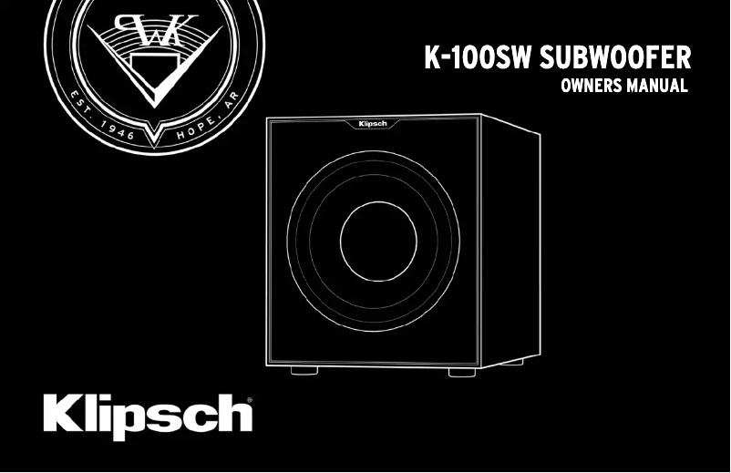Página 1 del manual Manual de instrucciones Klipsch K-100SW