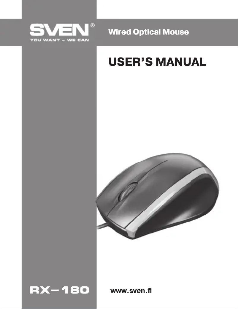 Página 1 del manual Manual de usuario Sven RX-180