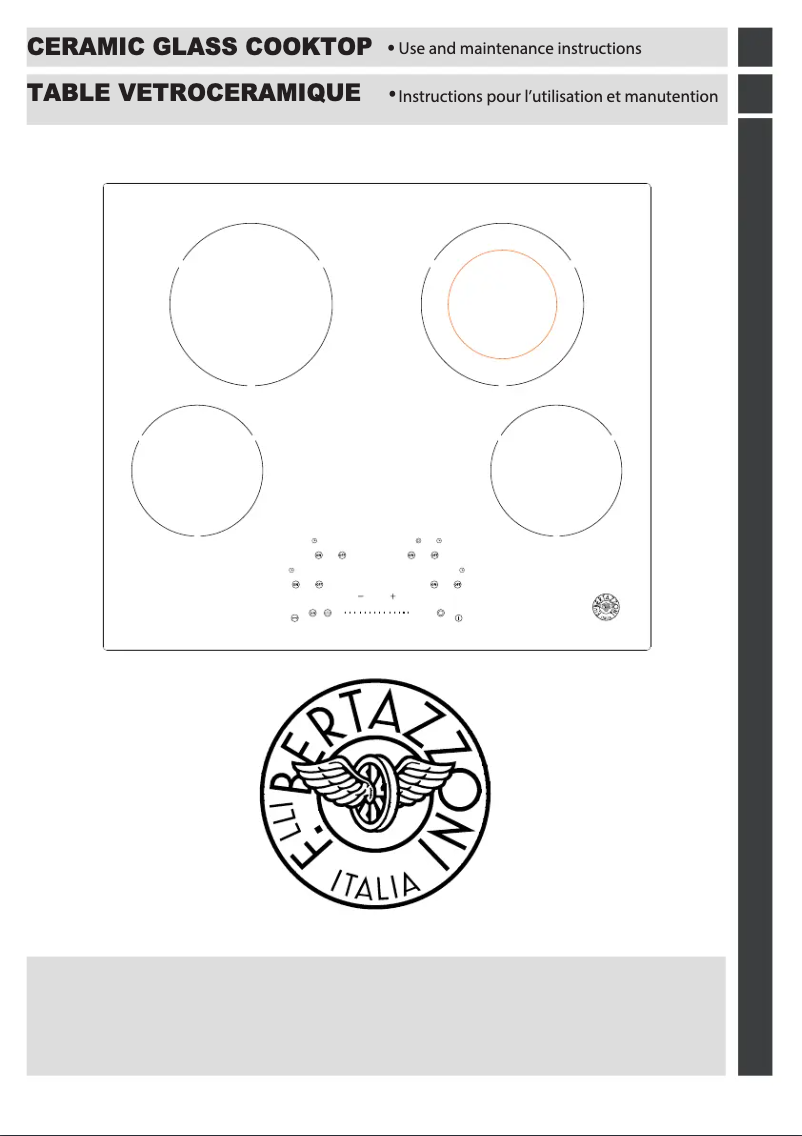 Page 1 de la notice Manuel utilisateur Bertazzoni PE244CER