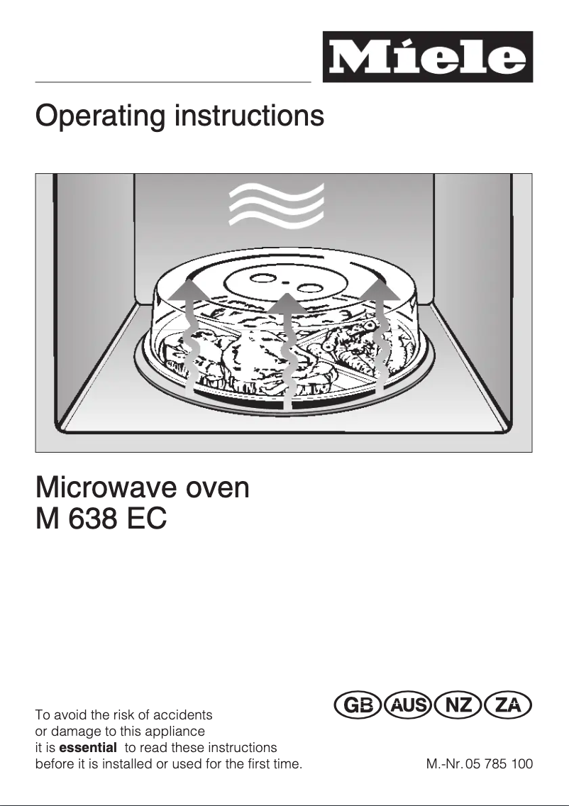 Image de la première page du manuel de l'appareil M 638-1 EC