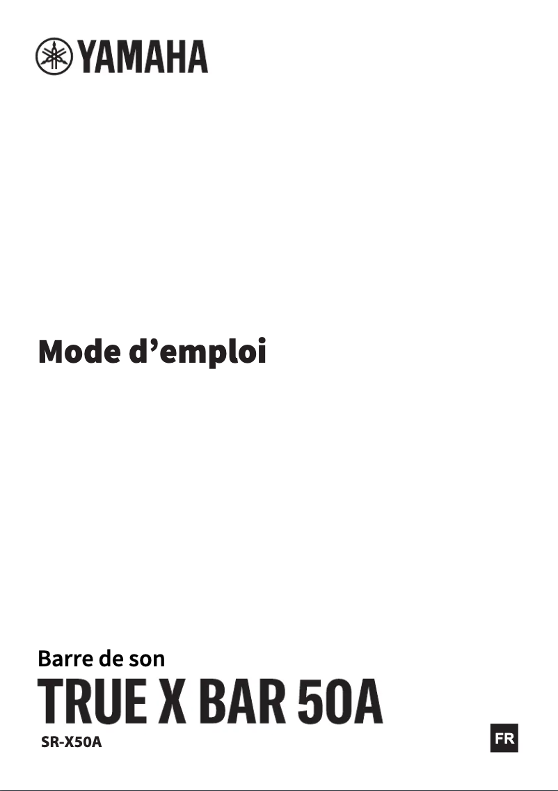 Page n°1 - Manuel utilisateur Yamaha True X Bar 50A SR-X50A