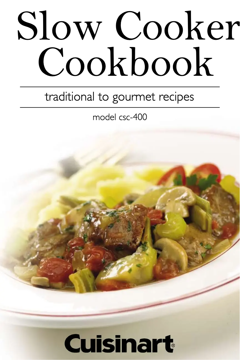 Page n°1 - Manuel utilisateur Cuisinart CSC-400