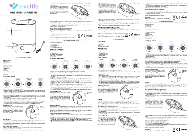 Page 1 de la notice Manuel utilisateur TrueLife AIR Humidifier H3