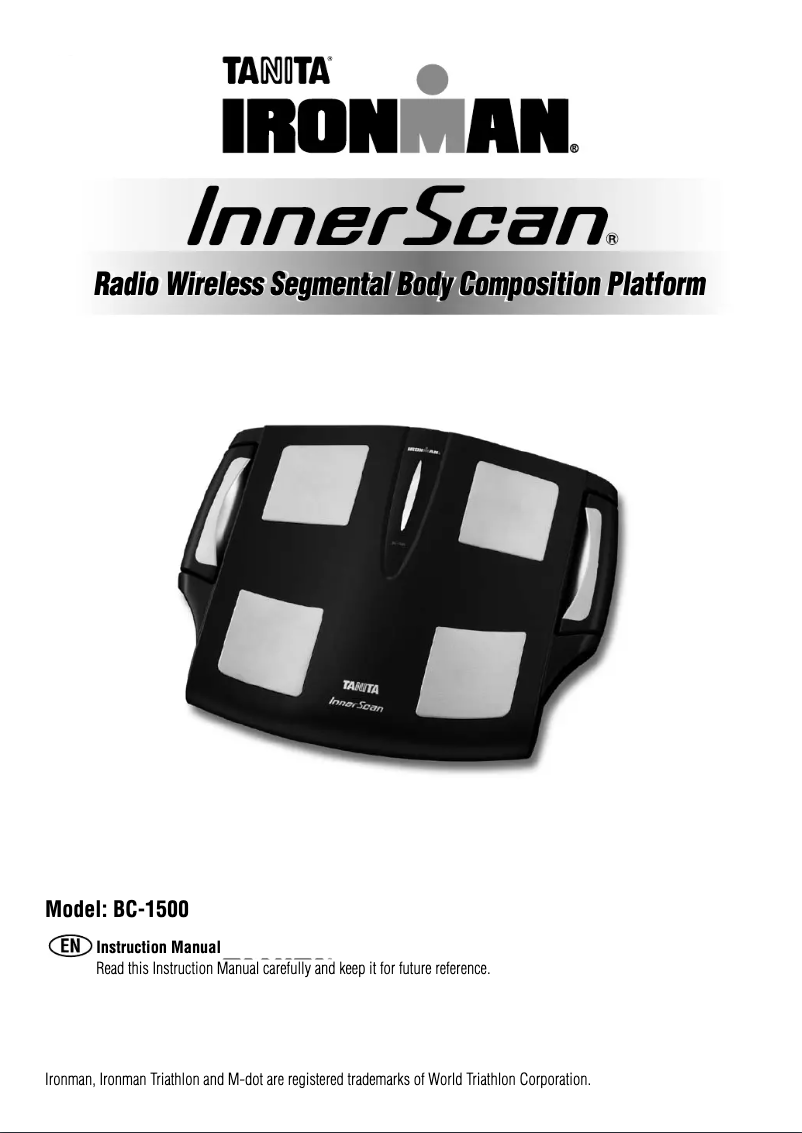 Page 1 de la notice Manuel utilisateur Tanita InnerScan BC-1500