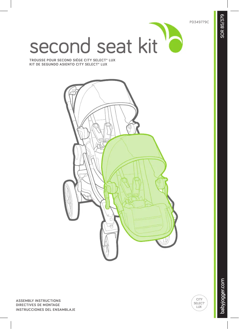 Page n°1 - Manuel utilisateur Baby Jogger second seat kit city select LUX