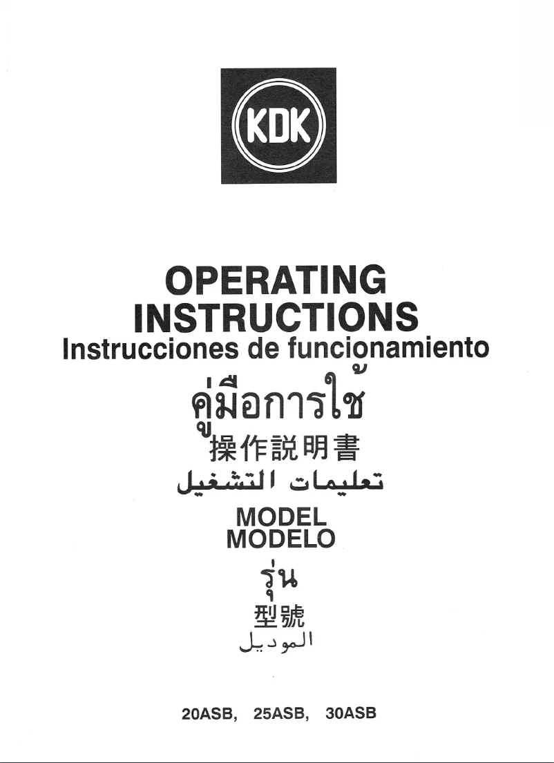 Page n°1 - Manuel utilisateur KDK 30ASB