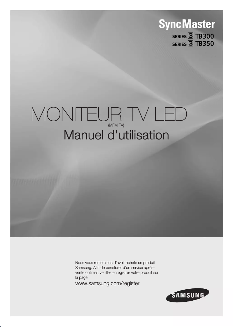 Page 1 de la notice Manuel utilisateur Samsung T19B300EW
