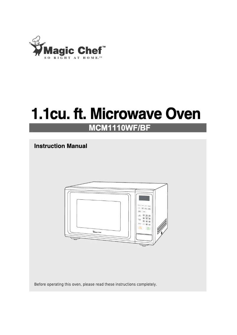 Image de la première page du manuel de l'appareil MCM1110BF