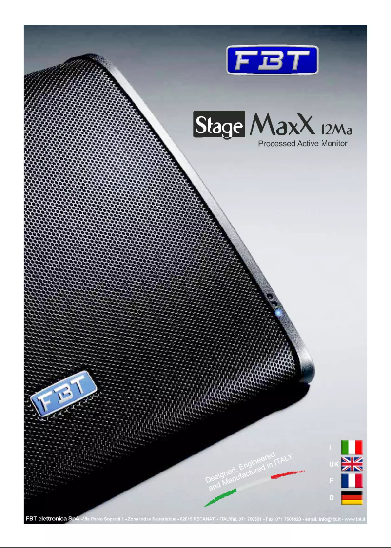Page n°1 - Manuel utilisateur FBT StageMaxX 12MA