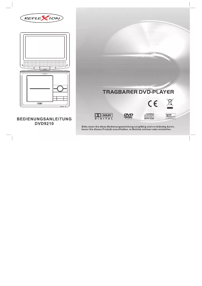 Page 1 de la notice Manuel utilisateur Reflexion DVD9210