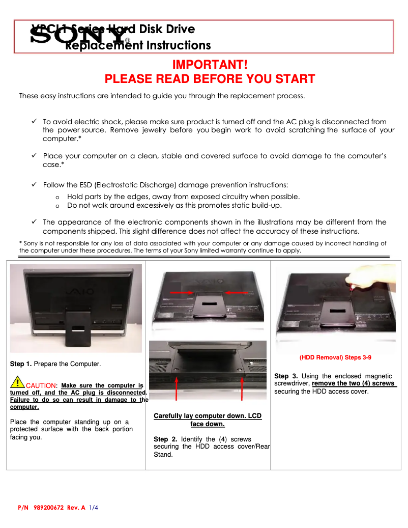 Página 1 del manual Manual de usuario Sony VPCL114FD