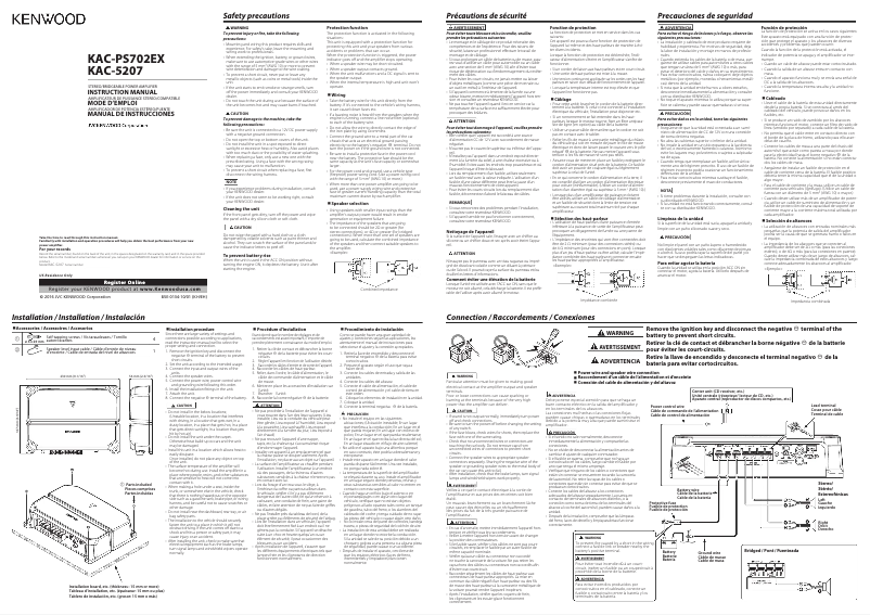 Image de la première page du manuel de l'appareil KAC-5207