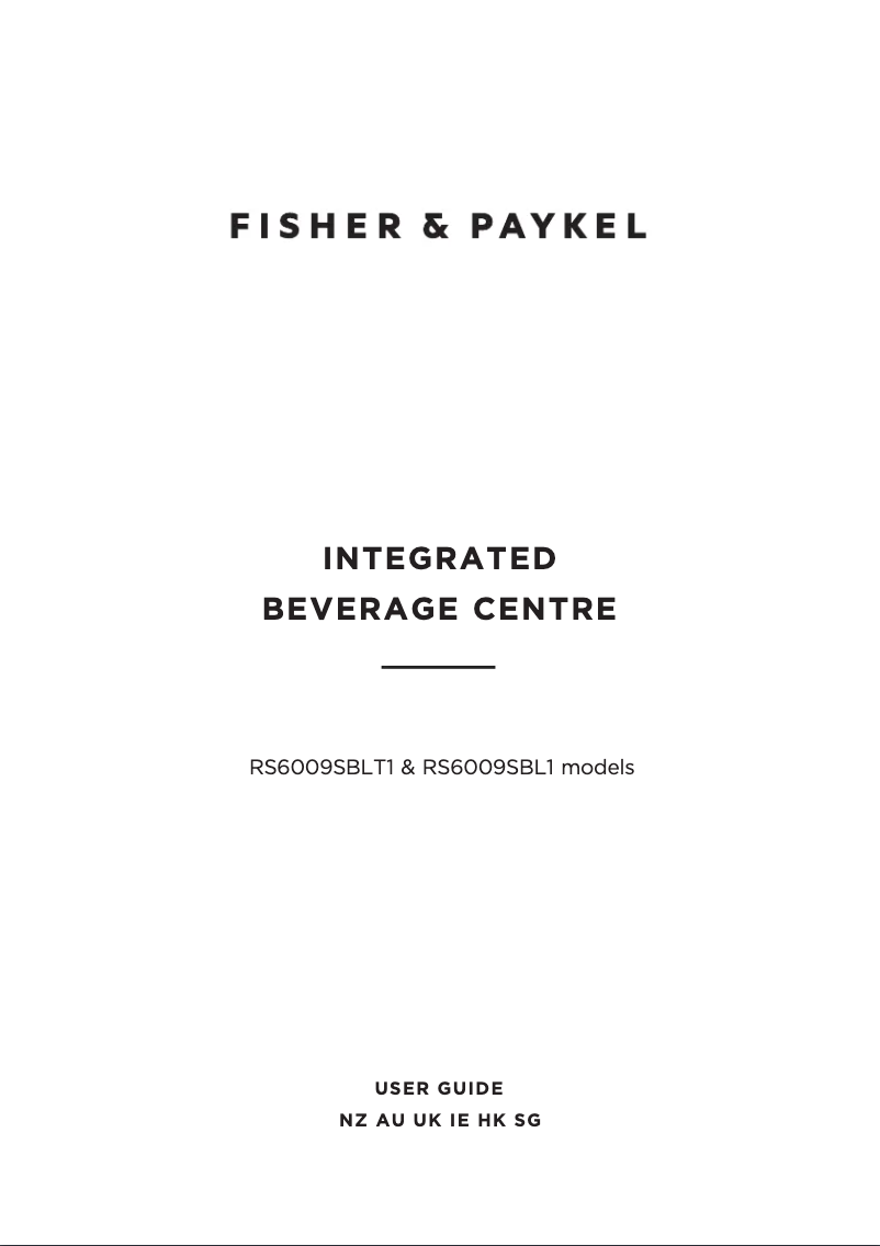 Page 1 de la notice Manuel utilisateur Fisher & Paykel RS6009SBLT1