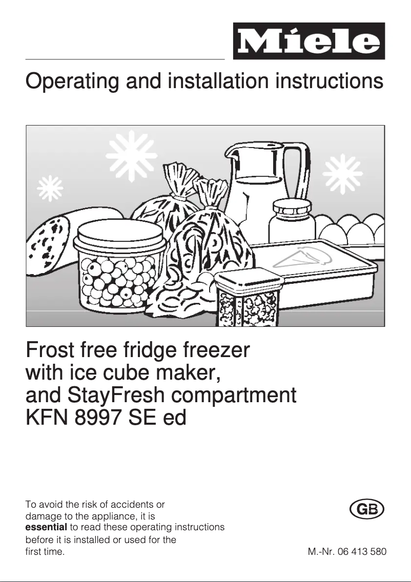 Page 1 de la notice Manuel utilisateur Miele KFN 8997