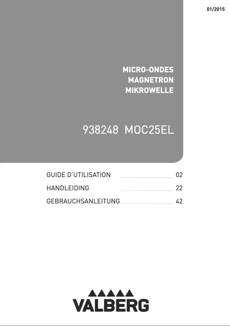 Image de la première page du manuel de l'appareil MOC25EL