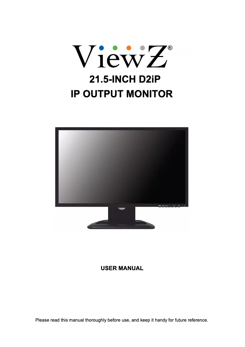Page n°1 - Manuel utilisateur ViewZ VZ-215D2IP