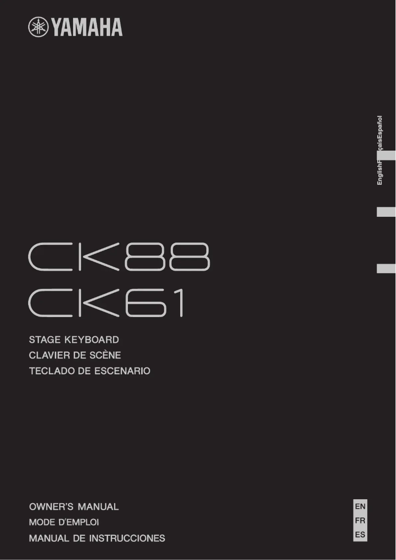 Page 1 de la notice Manuel utilisateur Yamaha CK61