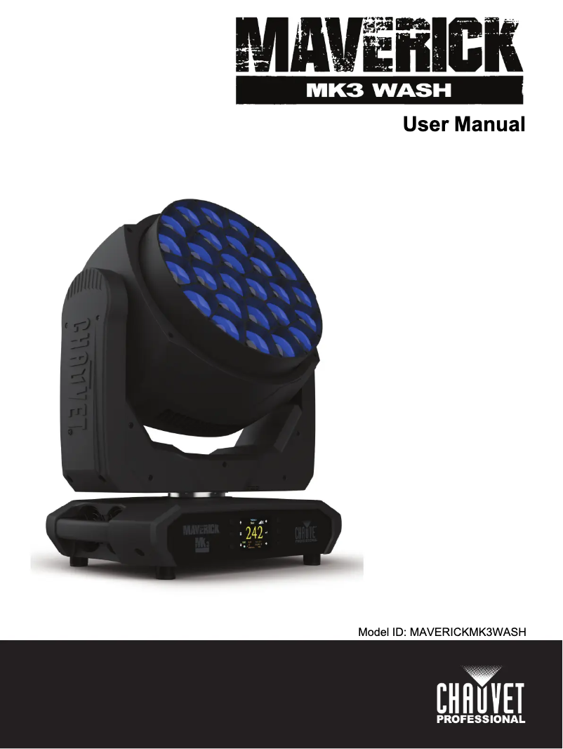 Page 1 de la notice Manuel utilisateur Chauvet Maverick MK3 Wash