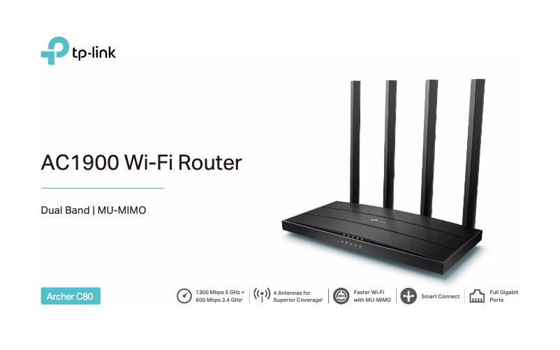 Image de la première page du manuel de l'appareil Archer C80