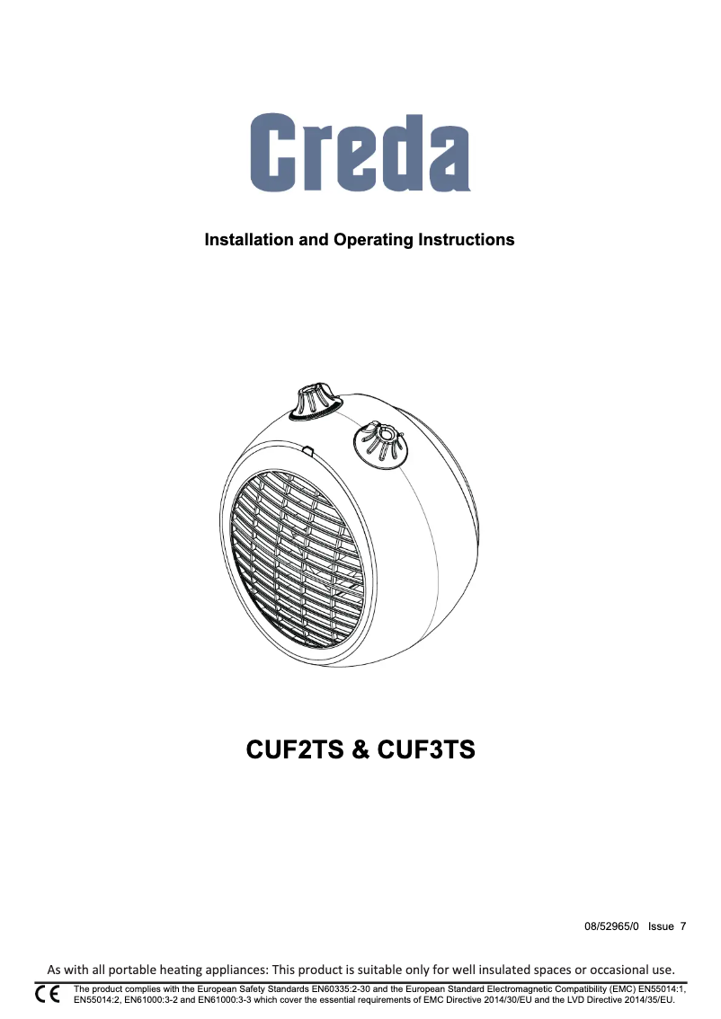Image de la première page du manuel de l'appareil CUF3TS