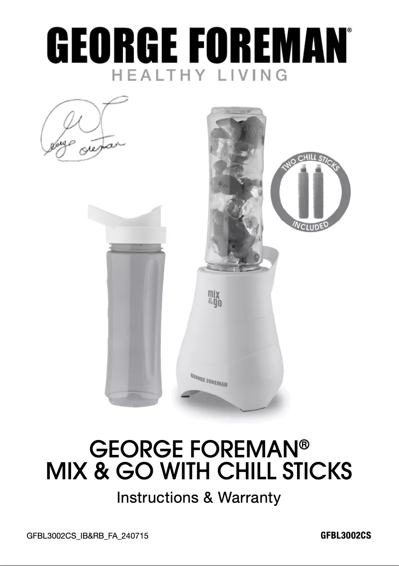 Página 1 del manual Manual de usuario George Foreman Mix & Go GFBLP1