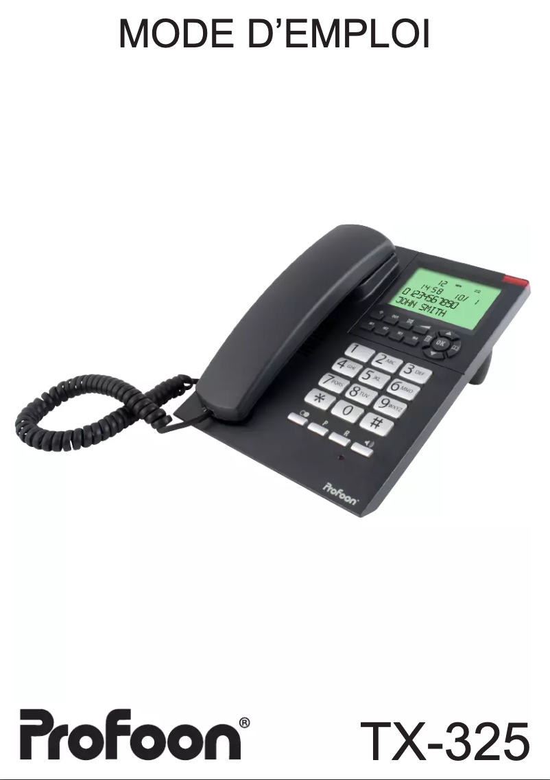 Página 1 del manual Manual de usuario Profoon TX-325