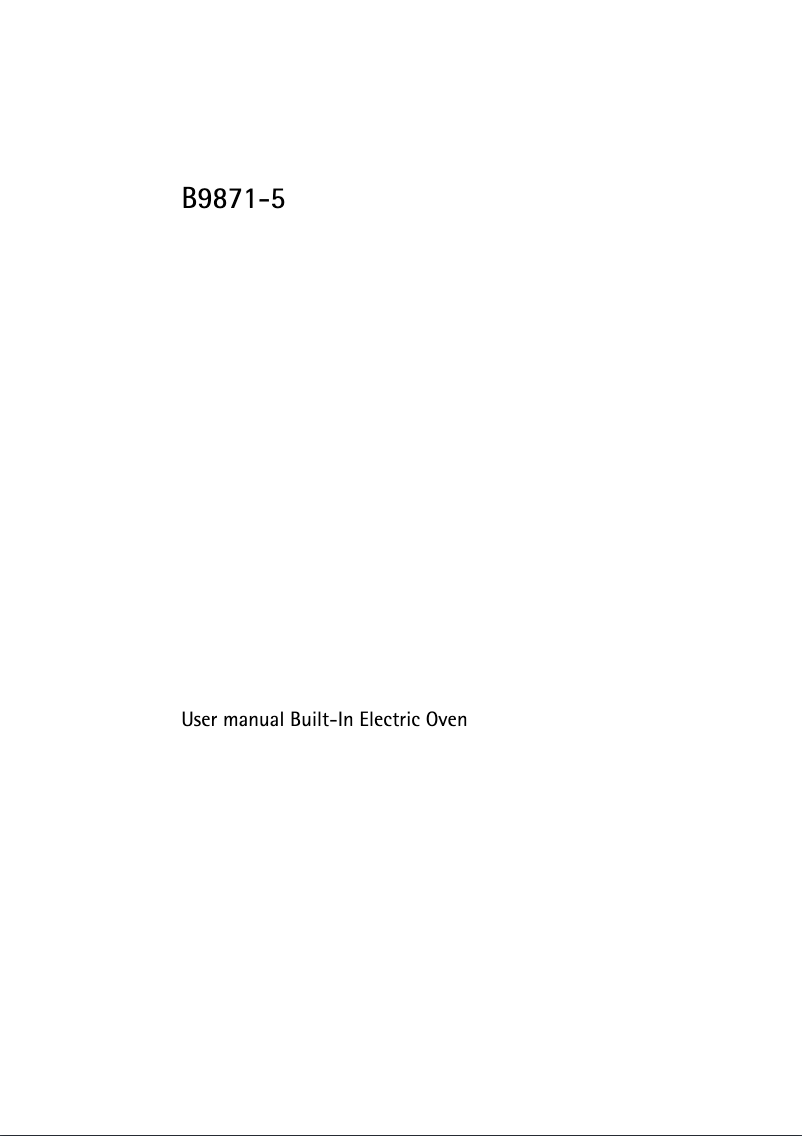 Image de la première page du manuel de l'appareil B9871-5-M