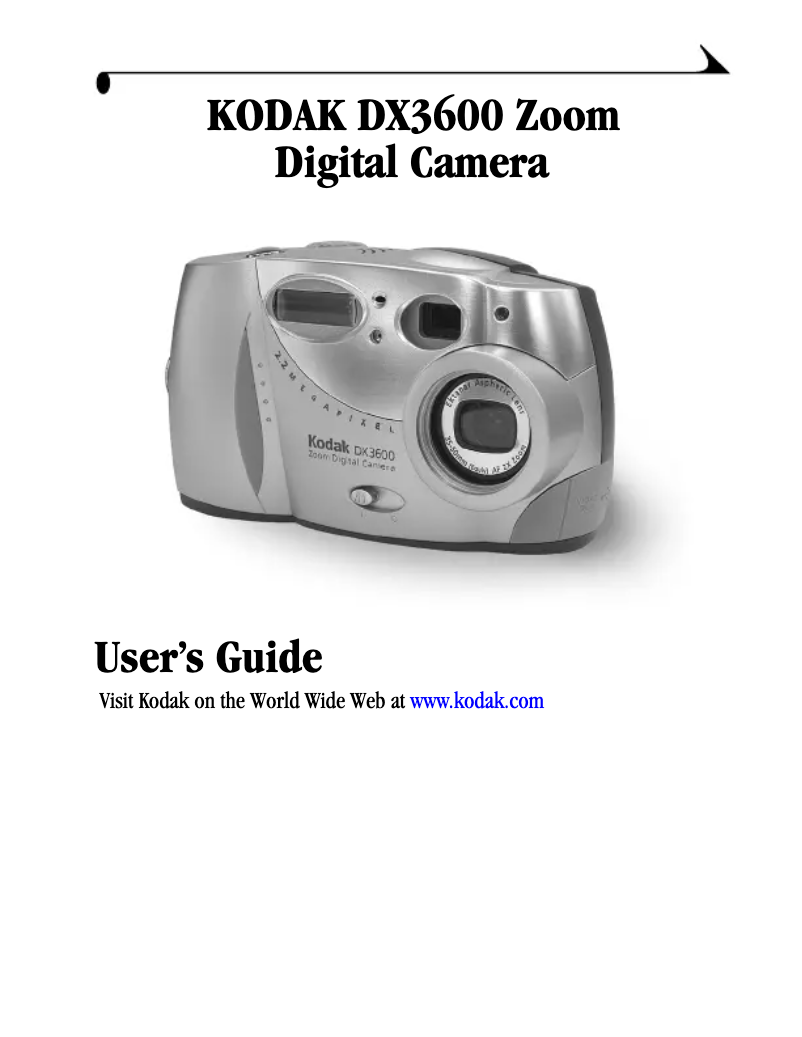 Page n°1 - Manuel utilisateur Kodak EasyShare DX3600