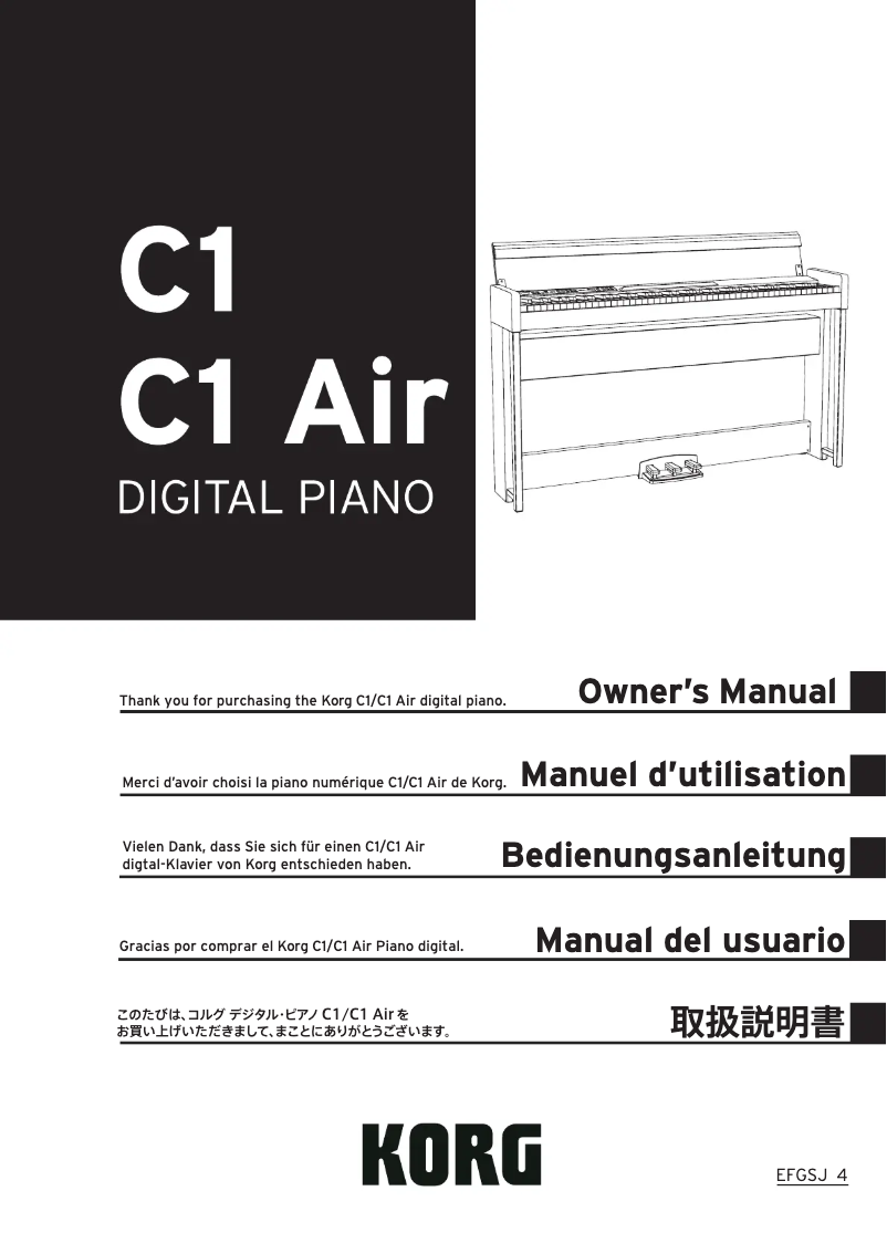 Page n°1 - Manuel utilisateur Korg C1