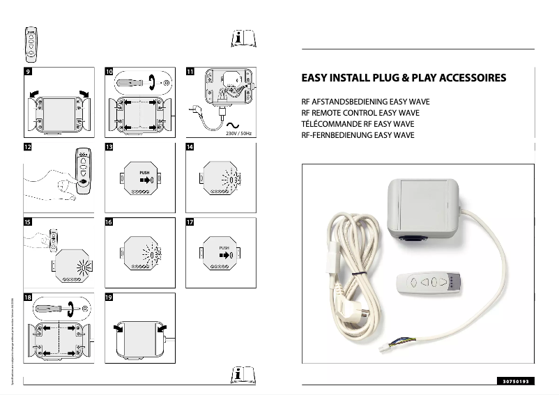 First page image of the manual for Easy Install RF UK