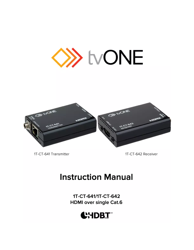 Imagen de la primera página del manual del dispositivo 1T-CT-642