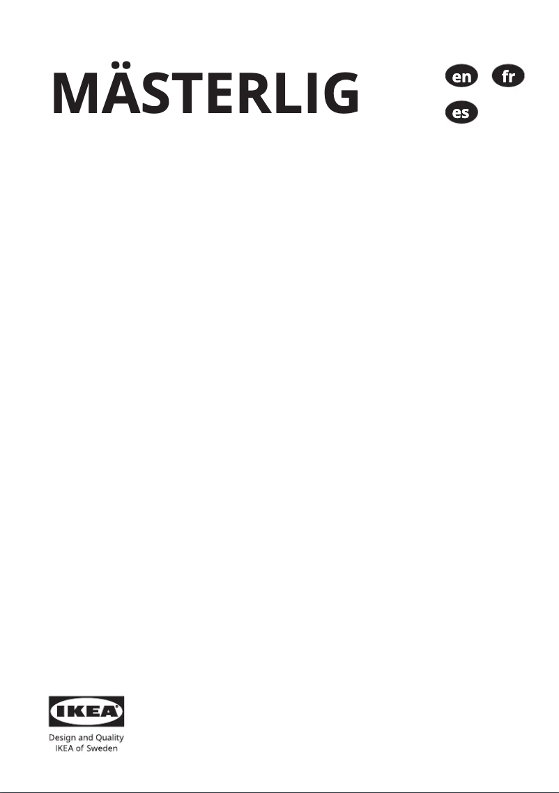 Page 1 de la notice Manuel utilisateur Ikea MÄSTERLIG 802.228.27