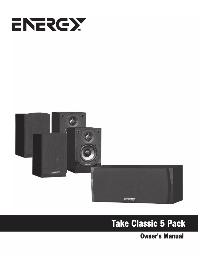 Page 1 de la notice Manuel utilisateur Energy Take Classic 5 Pack