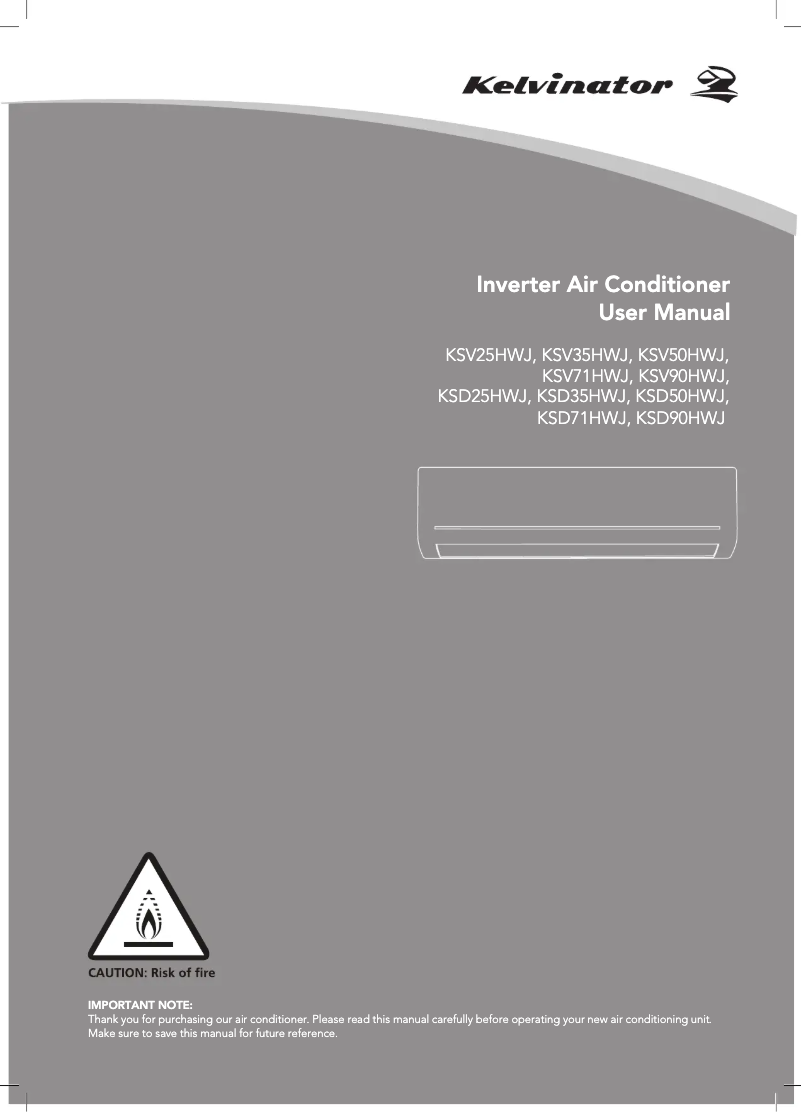 Page n°1 - Manuel utilisateur Kelvinator KSD71HWJ